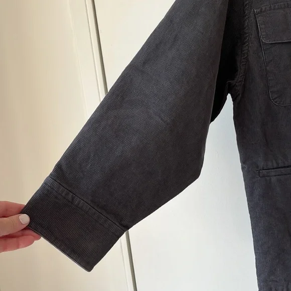 Jenni Kayne Corduroy Jacket Gray Washed Black S - Picture 8 of 14